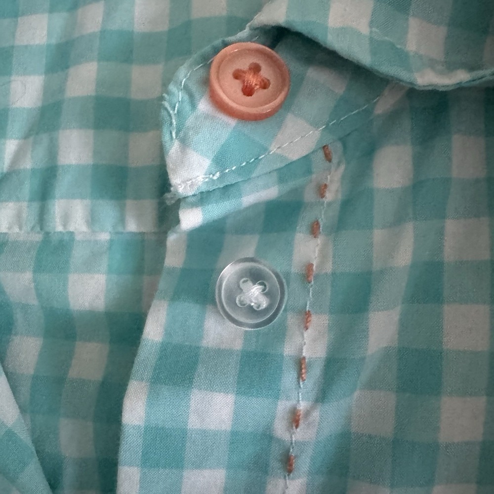 Women's Boden Gingham Shirt Blue White Check Cottagecore Tailored Preppy US 4P - Picture 4 of 13